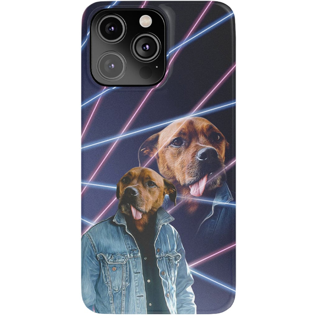 Funda personalizada para teléfono con mascota &#39;1980s Lazer Portrait&#39;