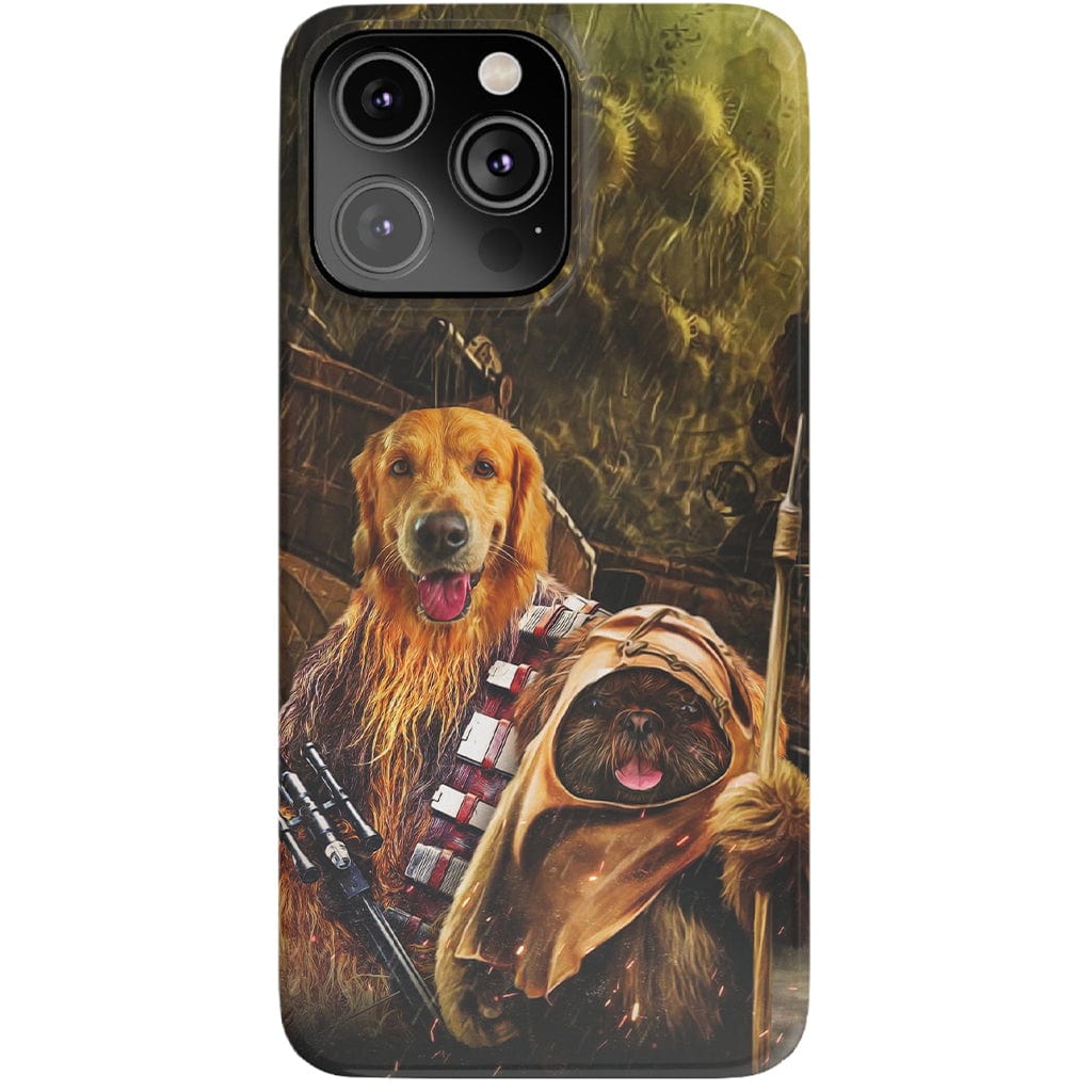 Funda personalizada para teléfono con 2 mascotas &#39;Chewdogga &amp;amp; Dogg-E-Wok&#39;