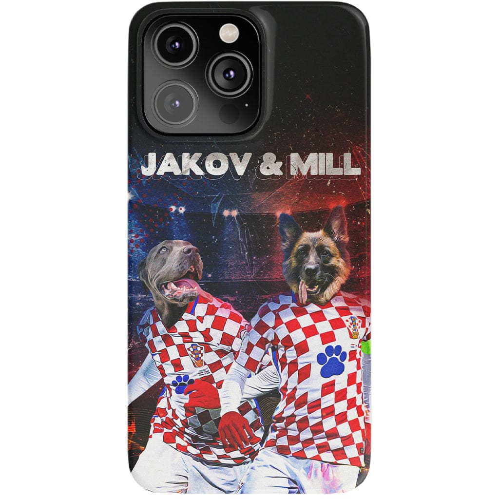 &#39;Croatia Doggos&#39; Funda personalizada para teléfono con 2 mascotas