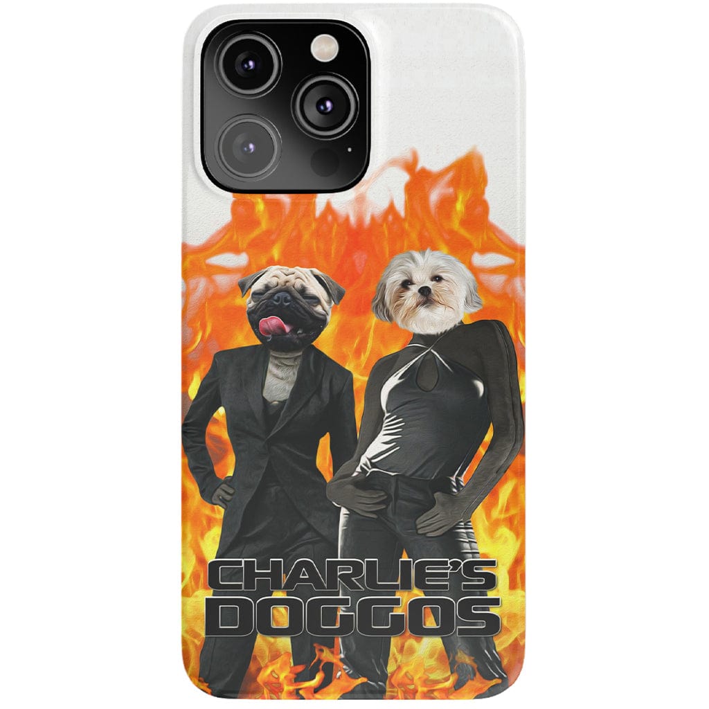 Funda personalizada para teléfono con 2 mascotas &#39;Charlie&#39;s Doggos&#39;