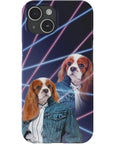 Funda personalizada para teléfono con mascota 'Lazer Portrait (femenino) de los años 80'