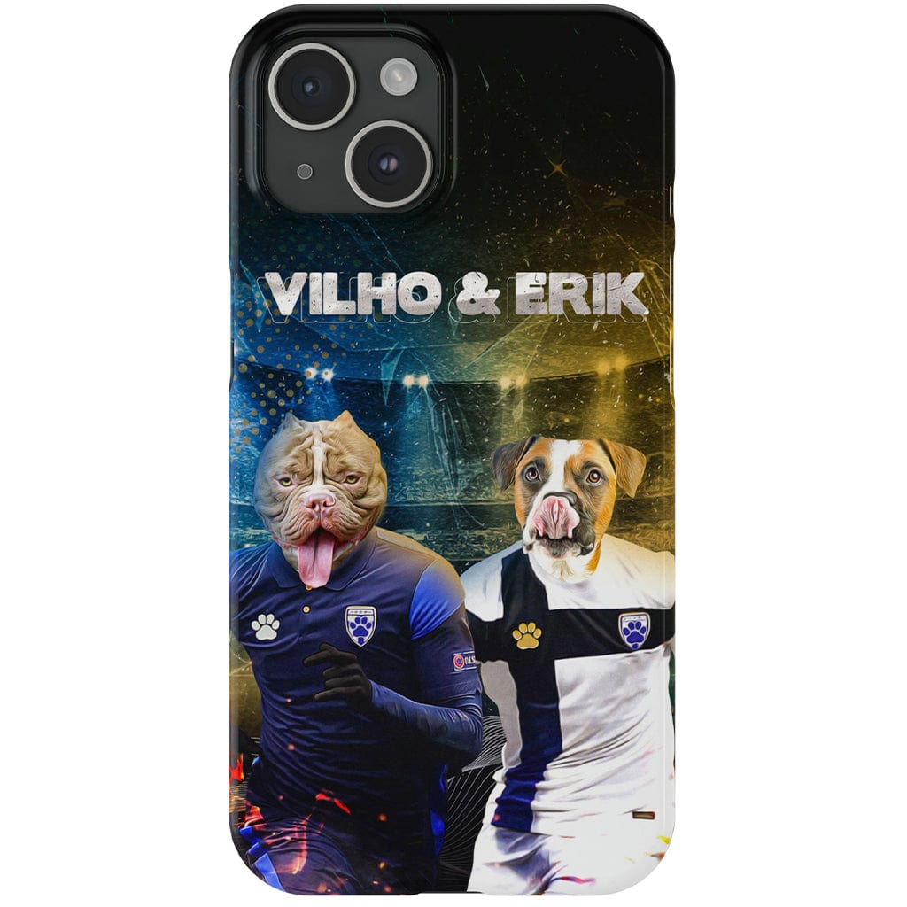 Funda personalizada para teléfono con 2 mascotas &#39;Finland Doggos&#39;