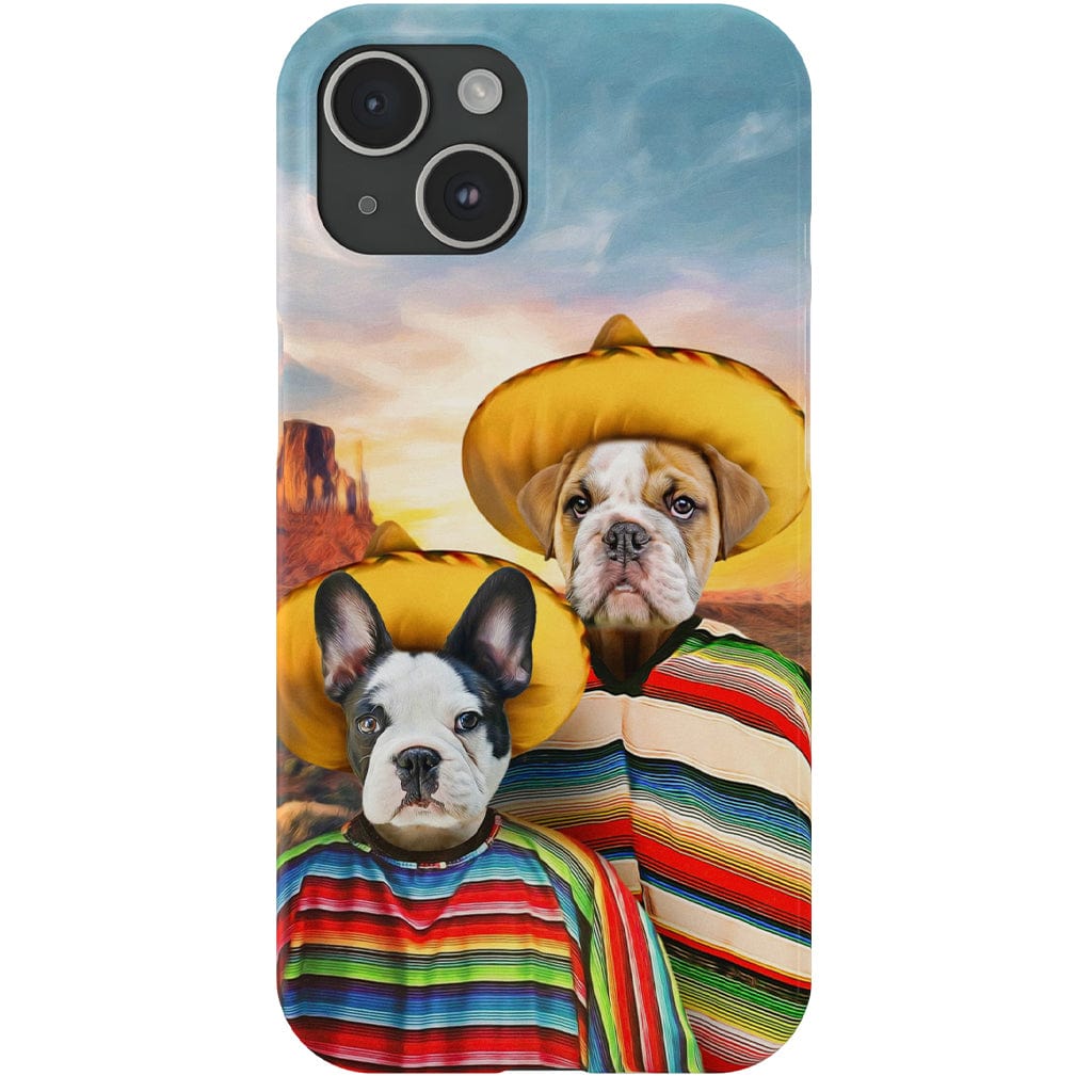 &#39;2 Amigos&#39; Funda personalizada para teléfono con 2 mascotas