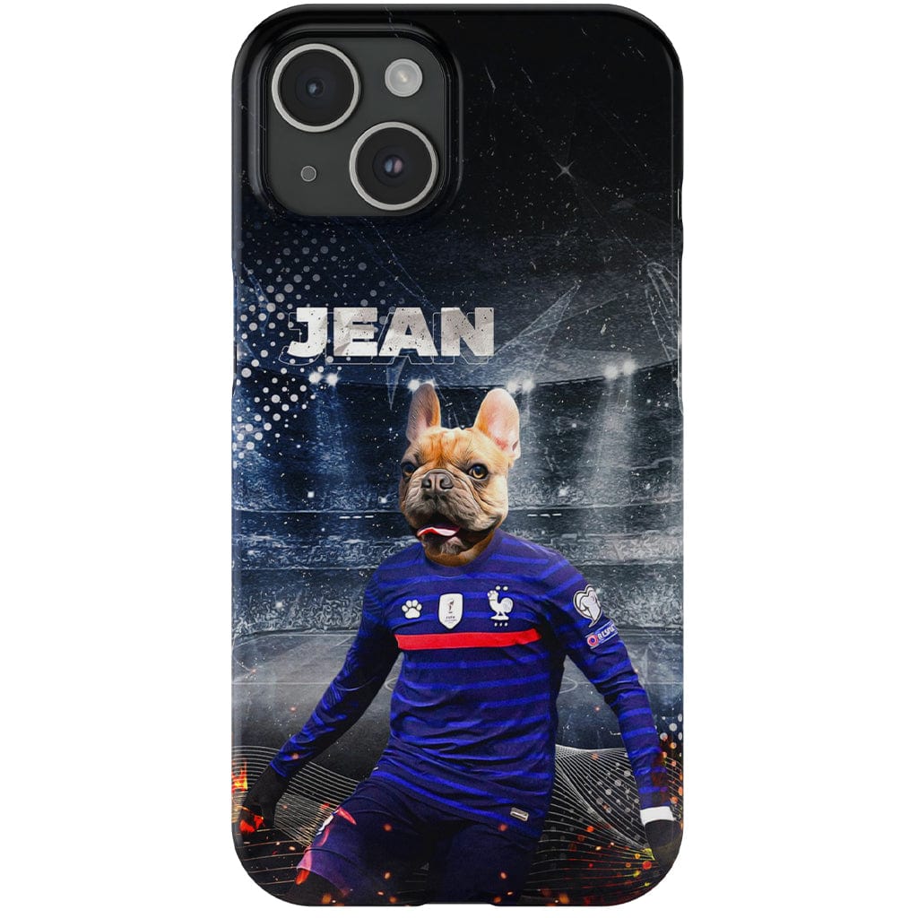 Funda para teléfono personalizada &#39;France Doggos Soccer&#39;