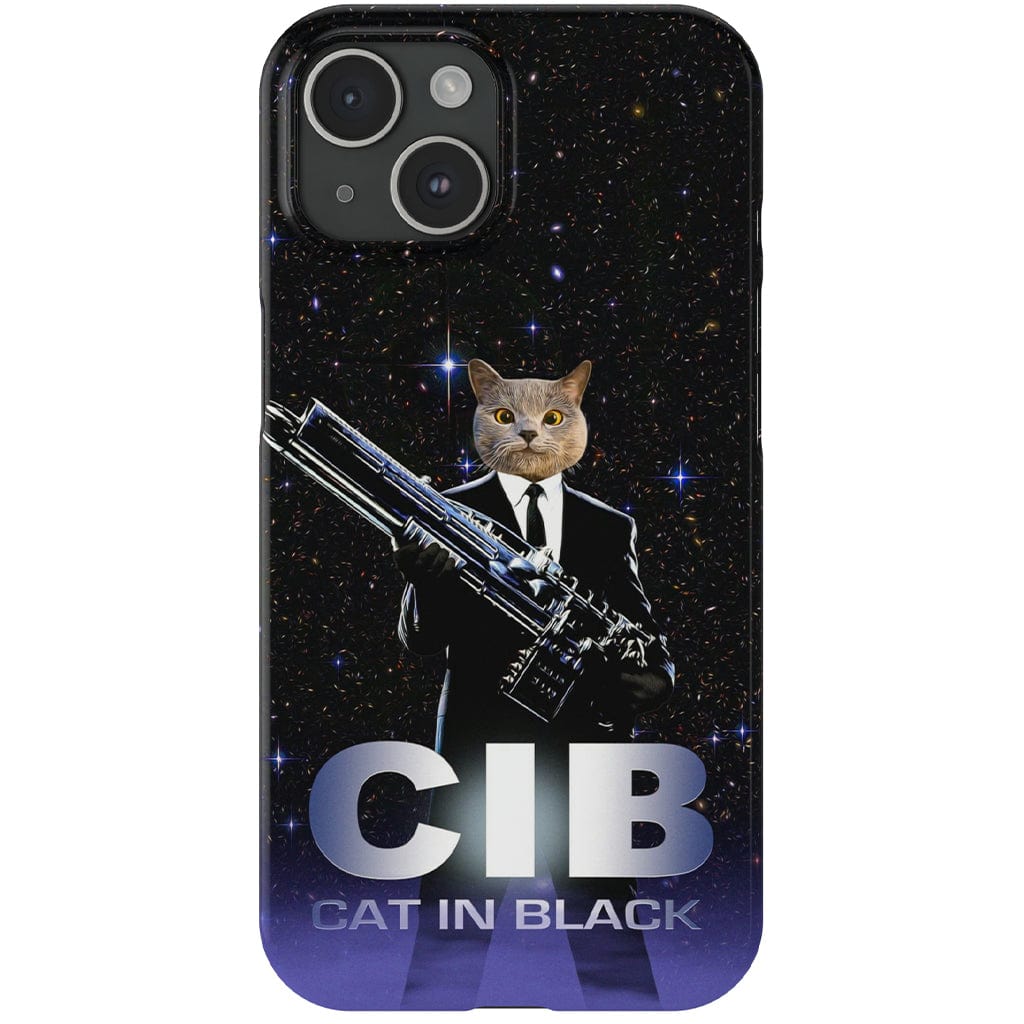 Funda para móvil personalizada &#39;Gato de negro&#39;