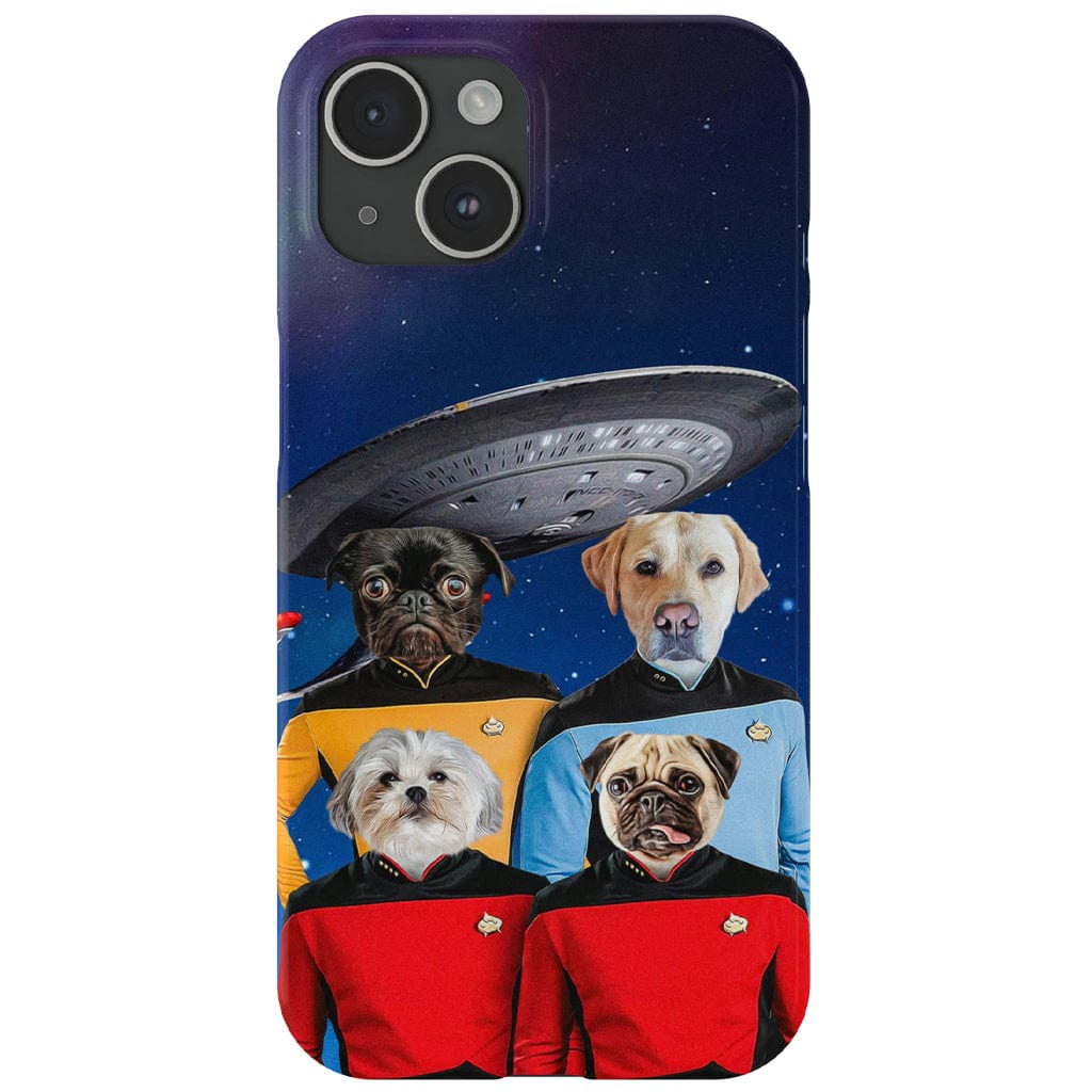 &#39;Doggo-Trek&#39; Funda personalizada para teléfono con 4 mascotas