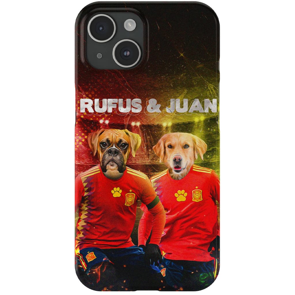 &#39;Spain Doggos&#39; Funda personalizada para teléfono con 2 mascotas