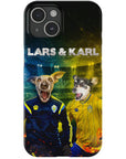 Funda personalizada para teléfono con 2 mascotas 'Sweden Doggos Euro Football'