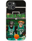 Funda personalizada para teléfono con 2 mascotas 'Boston Walkies'