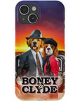 Funda personalizada para teléfono con 2 mascotas 'Boney and Clyde'