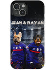 Funda personalizada para teléfono con 2 mascotas 'France Doggos'