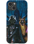 Funda personalizada para teléfono con 2 mascotas 'Darth Woofer &amp; Jedi-Doggo'