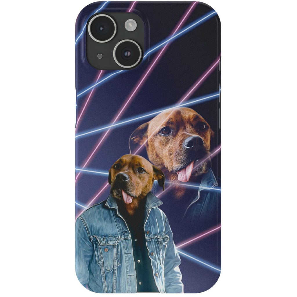 Funda personalizada para teléfono con mascota &#39;1980s Lazer Portrait&#39;