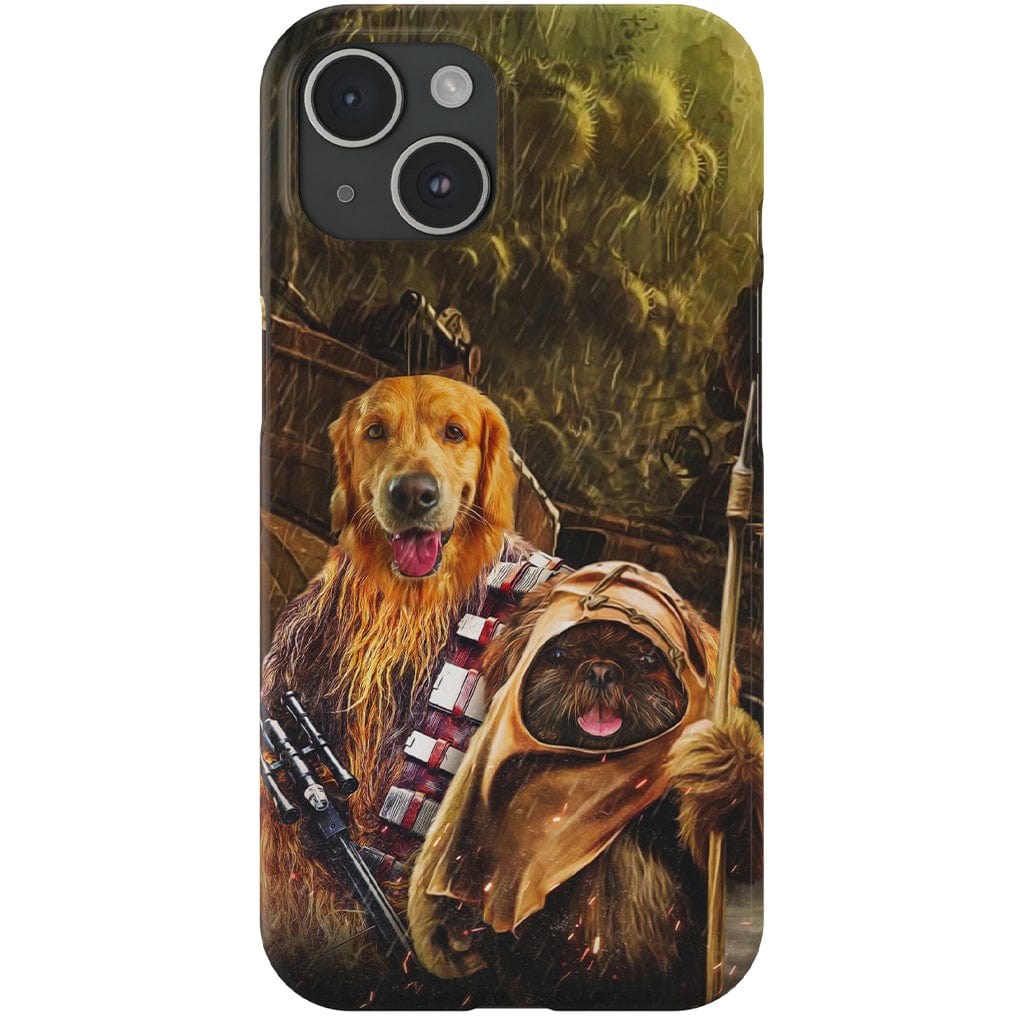 Funda personalizada para teléfono con 2 mascotas &#39;Chewdogga &amp;amp; Dogg-E-Wok&#39;