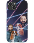 Funda para teléfono personalizada Lazer Portrait Pet (femenino)/humano (masculino) de los años 80