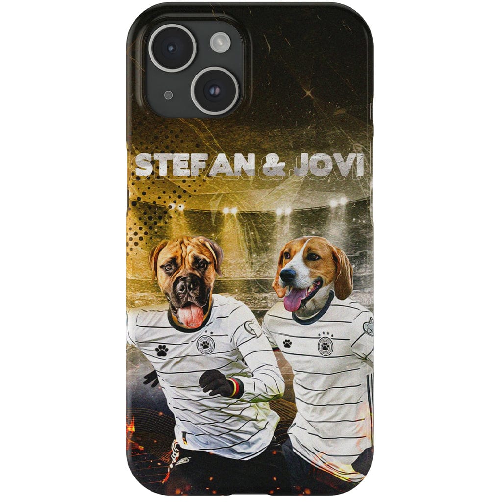 &#39;Alemania Doggos&#39; Funda personalizada para teléfono con 2 mascotas