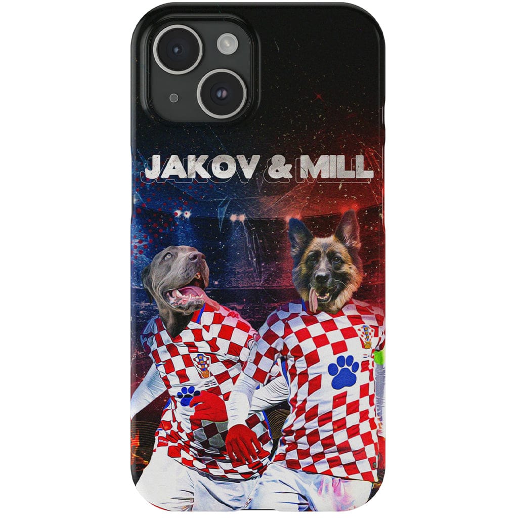 &#39;Croatia Doggos&#39; Funda personalizada para teléfono con 2 mascotas