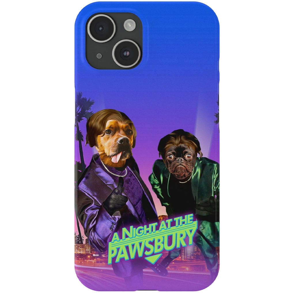 Funda personalizada para teléfono con 2 mascotas &#39;Una noche en Pawsbury&#39;