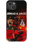 Funda personalizada para teléfono con 2 mascotas 'Belgium Doggos'