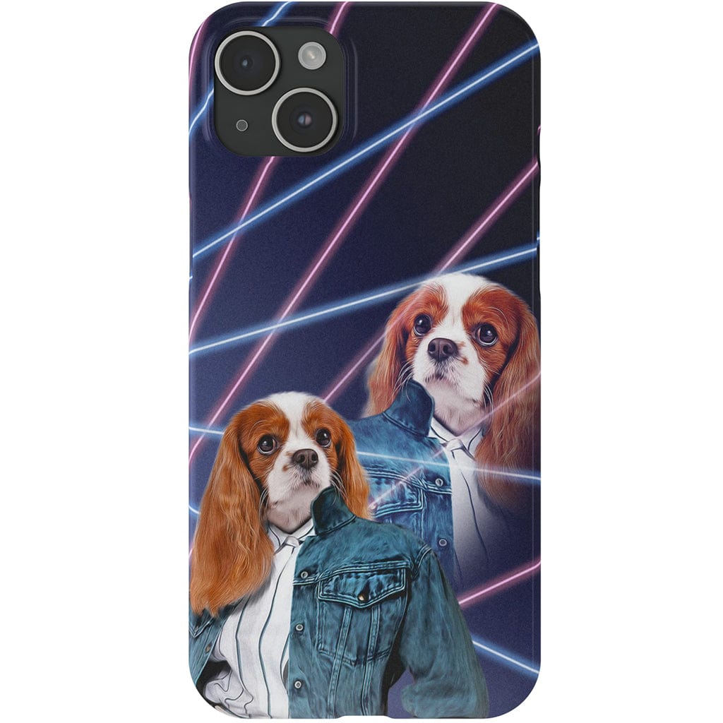 Funda personalizada para teléfono con mascota &#39;Lazer Portrait (femenino) de los años 80&#39;