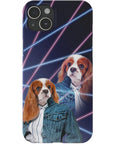 Funda personalizada para teléfono con mascota 'Lazer Portrait (femenino) de los años 80'