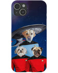 'Doggo-Trek' Funda personalizada para teléfono con 3 mascotas