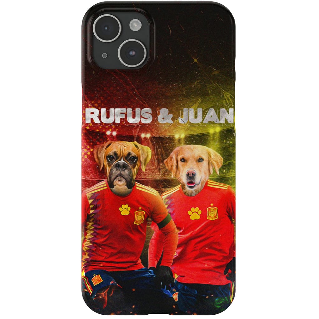 &#39;Spain Doggos&#39; Funda personalizada para teléfono con 2 mascotas