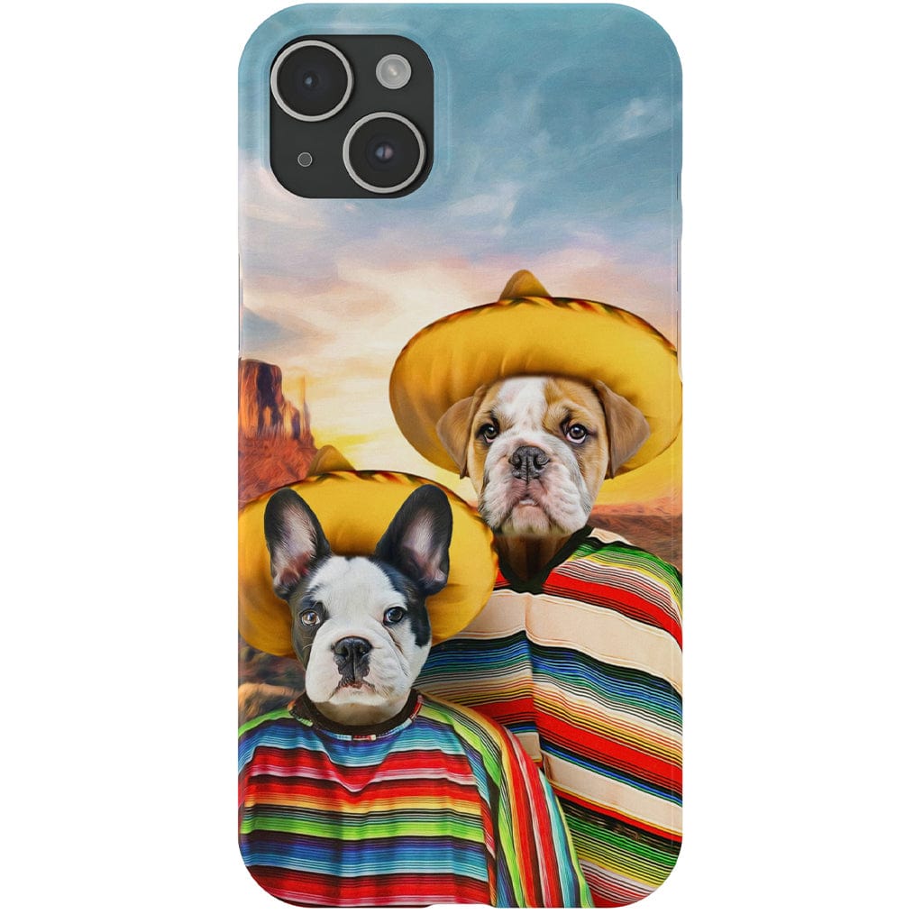 &#39;2 Amigos&#39; Funda personalizada para teléfono con 2 mascotas