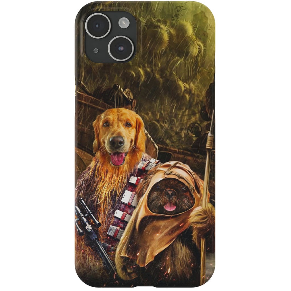 Funda personalizada para teléfono con 2 mascotas &#39;Chewdogga &amp;amp; Dogg-E-Wok&#39;