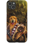 Funda personalizada para teléfono con 2 mascotas 'Chewdogga &amp; Dogg-E-Wok'