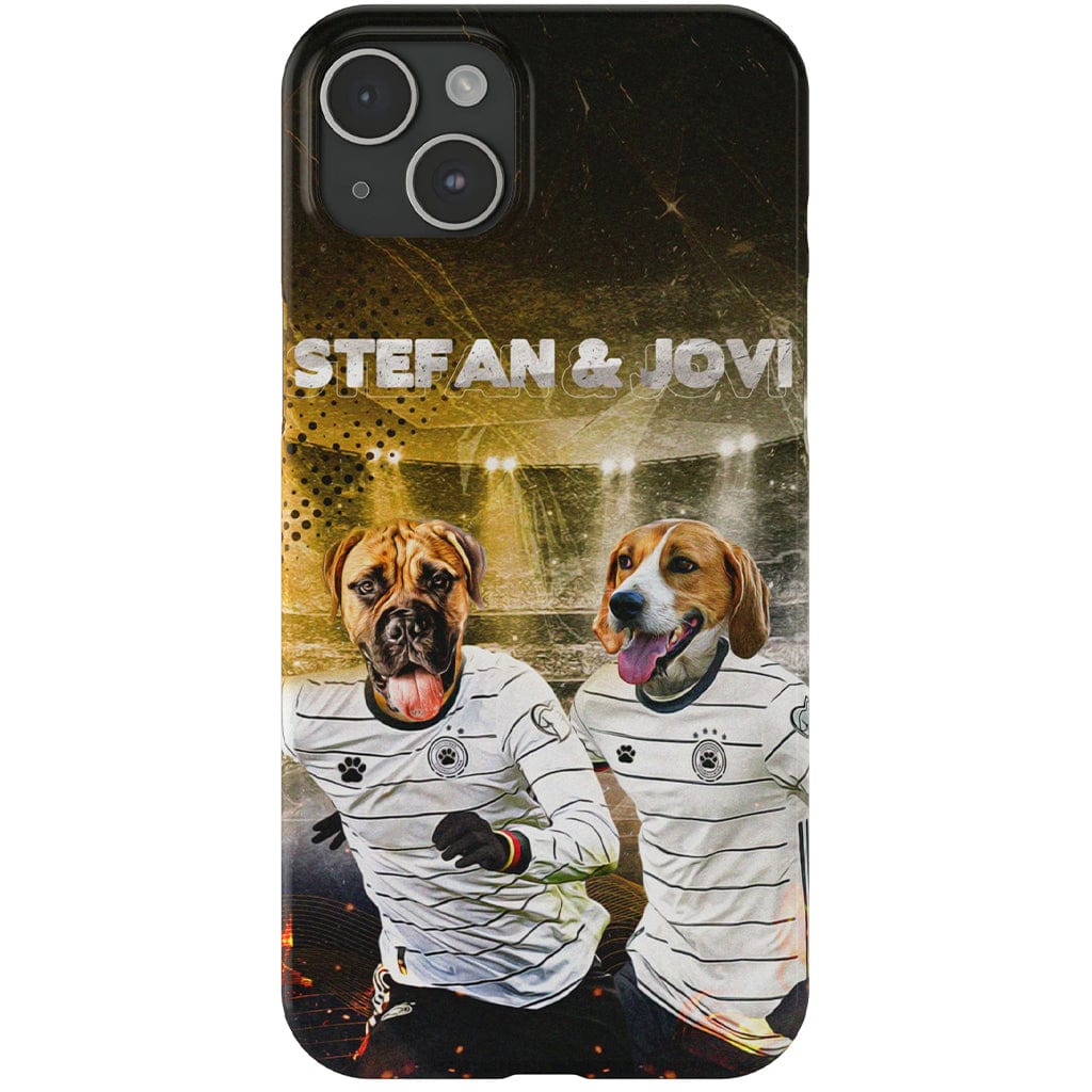 &#39;Alemania Doggos&#39; Funda personalizada para teléfono con 2 mascotas