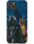 Funda personalizada para teléfono con 2 mascotas 'Darth Woofer &amp; Jedi-Doggo'