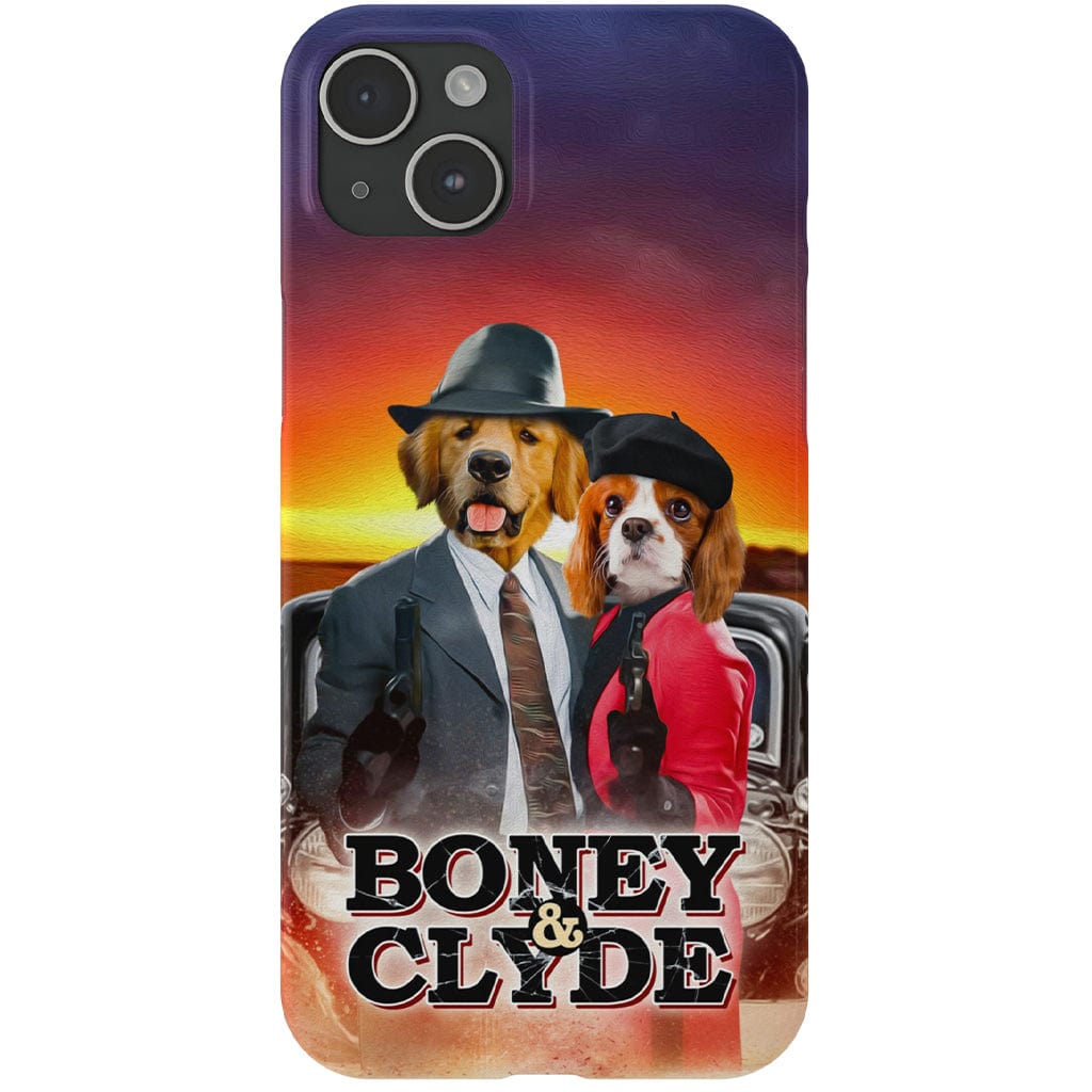 Funda personalizada para teléfono con 2 mascotas &#39;Boney and Clyde&#39;