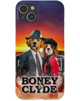 Funda personalizada para teléfono con 2 mascotas 'Boney and Clyde'