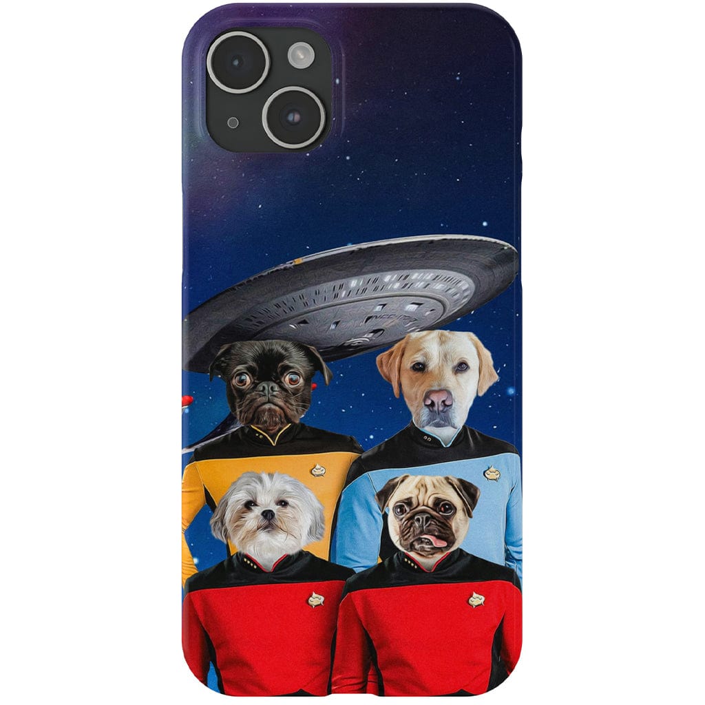 &#39;Doggo-Trek&#39; Funda personalizada para teléfono con 4 mascotas