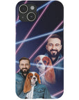 Funda para teléfono personalizada Lazer Portrait Pet (femenino)/humano (masculino) de los años 80