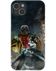 Funda personalizada para teléfono con 2 mascotas 'Bat Dog &amp; Robpaw'