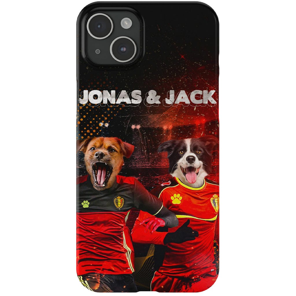 Funda personalizada para teléfono con 2 mascotas &#39;Belgium Doggos&#39;