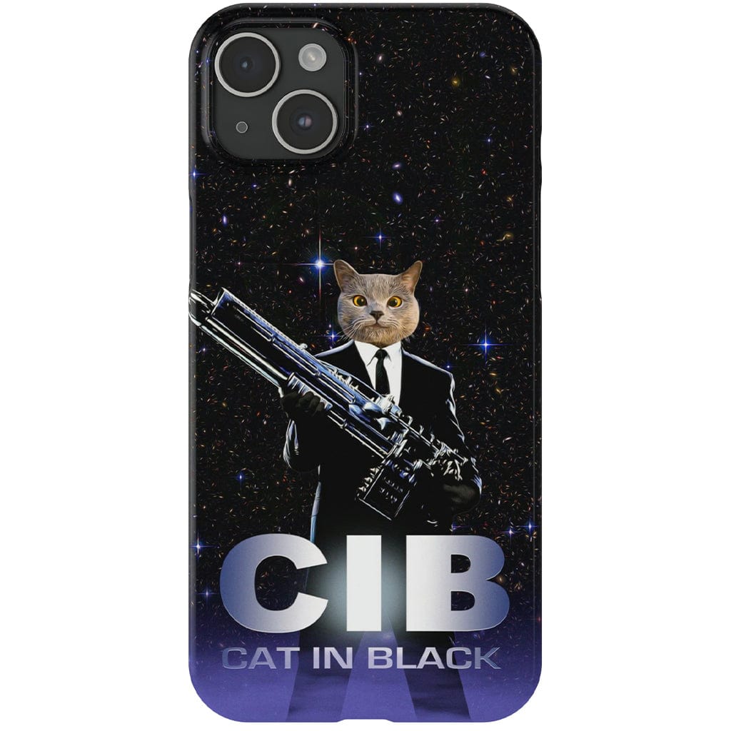 Funda para móvil personalizada &#39;Gato de negro&#39;