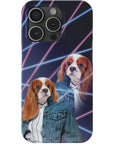 Funda personalizada para teléfono con mascota 'Lazer Portrait (femenino) de los años 80'