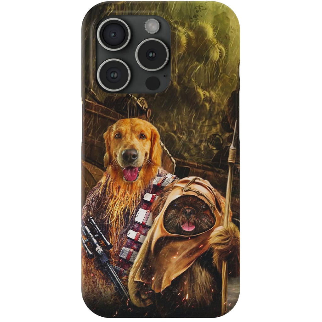 Funda personalizada para teléfono con 2 mascotas &#39;Chewdogga &amp;amp; Dogg-E-Wok&#39;