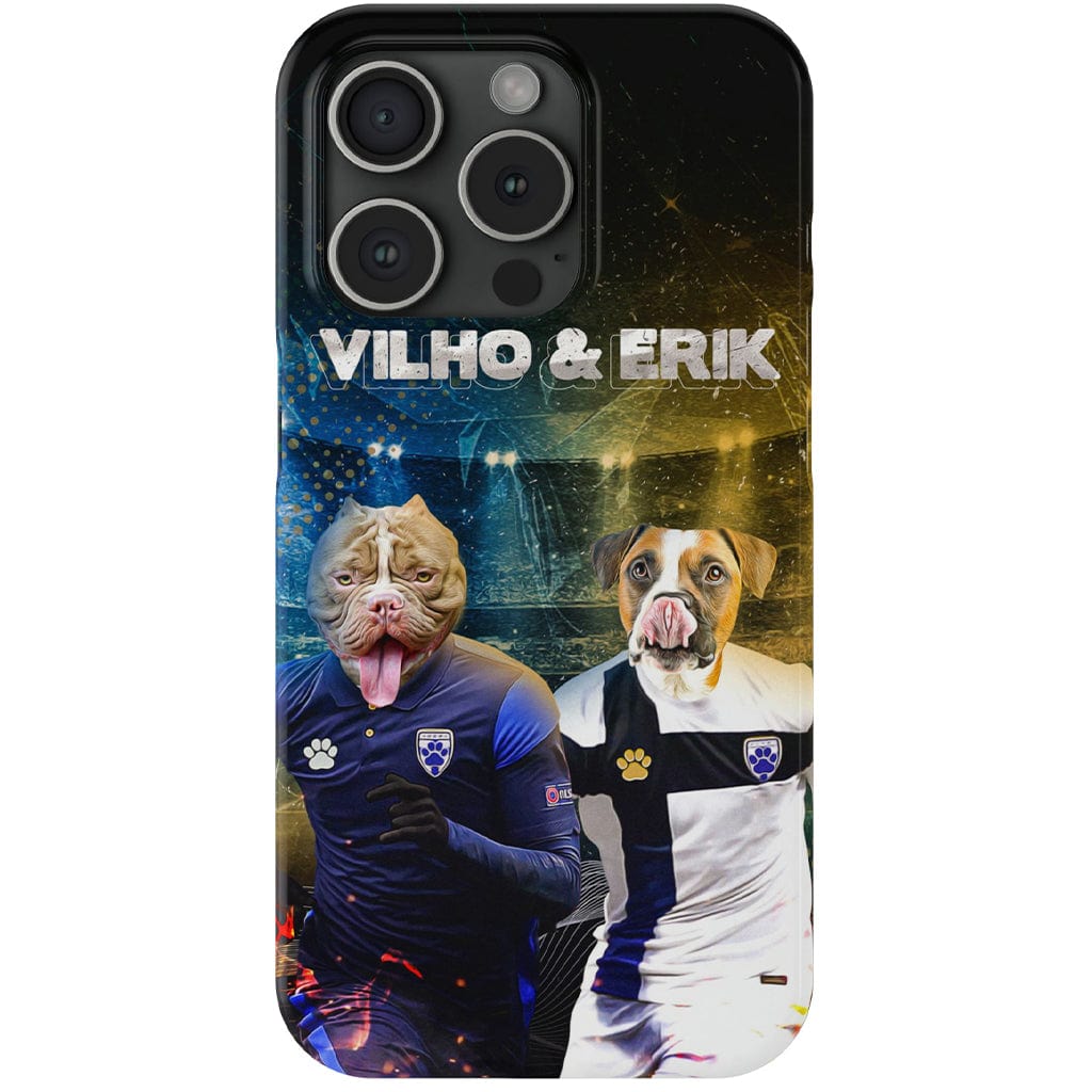 Funda personalizada para teléfono con 2 mascotas &#39;Finland Doggos&#39;