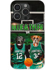 Funda personalizada para teléfono con 2 mascotas 'Boston Walkies'