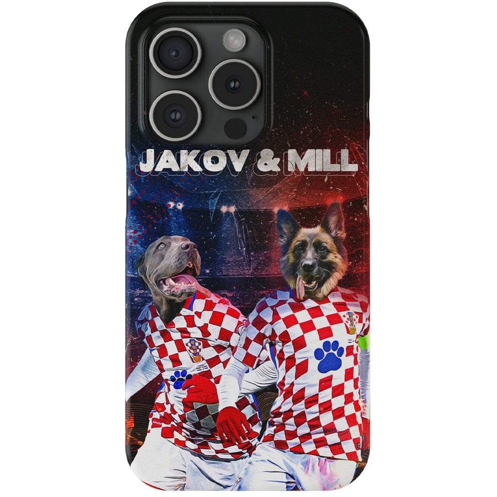 &#39;Croatia Doggos&#39; Funda personalizada para teléfono con 2 mascotas