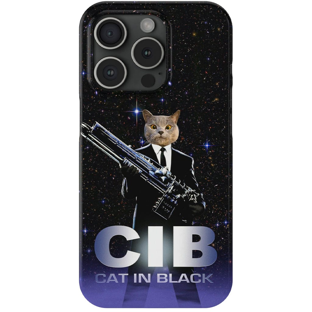 Funda para móvil personalizada &#39;Gato de negro&#39;