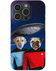 Funda personalizada para teléfono con 2 mascotas 'Doggo-Trek'