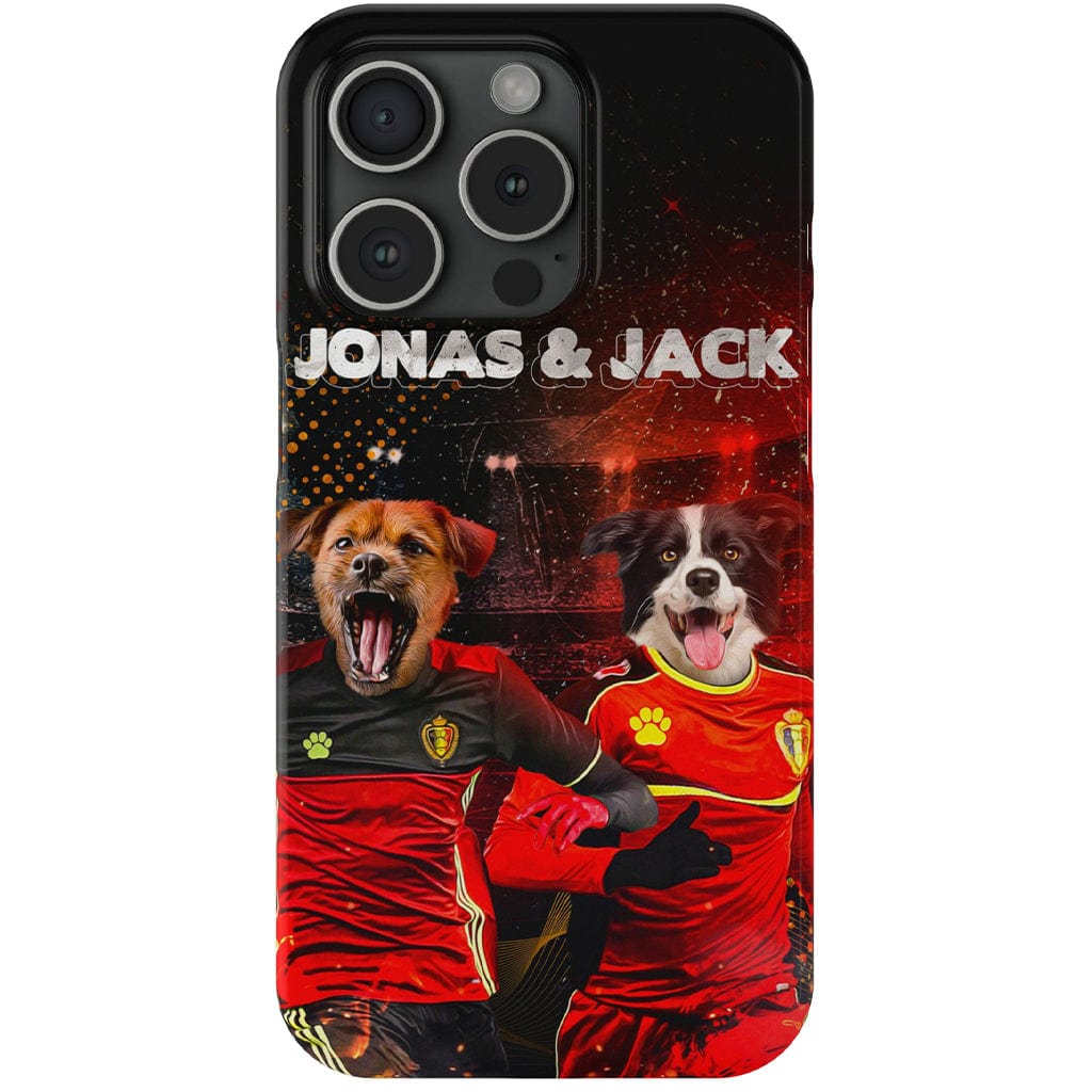 Funda personalizada para teléfono con 2 mascotas &#39;Belgium Doggos&#39;