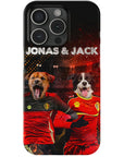 Funda personalizada para teléfono con 2 mascotas 'Belgium Doggos'