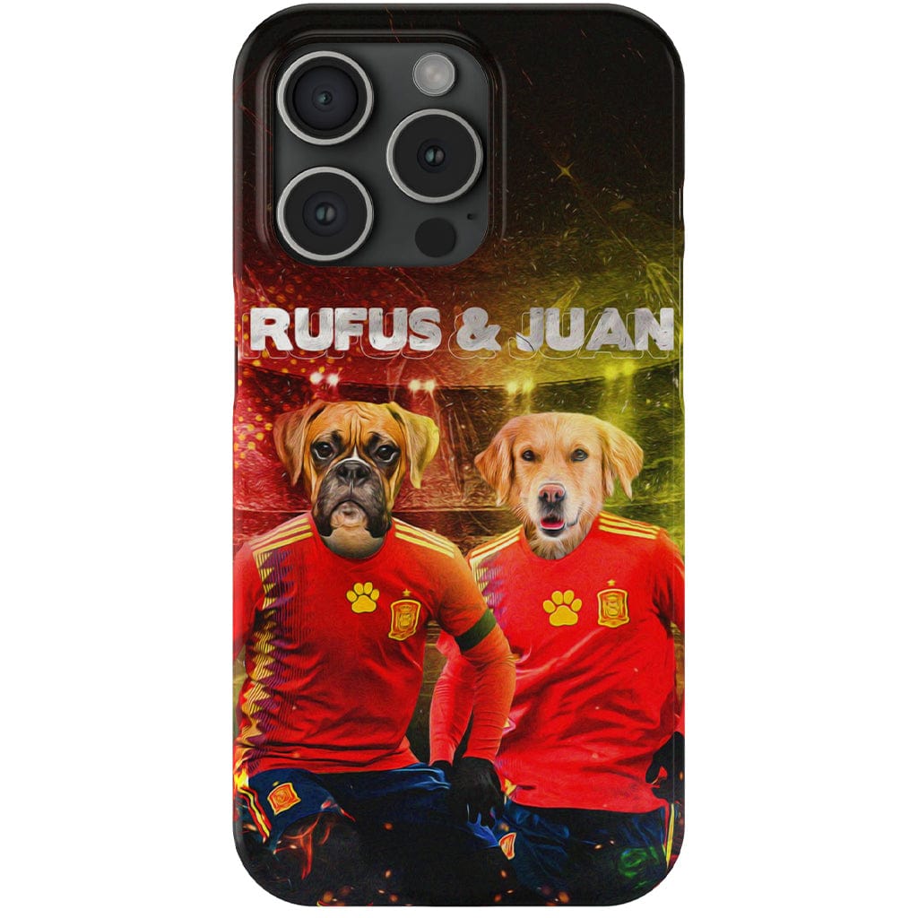 &#39;Spain Doggos&#39; Funda personalizada para teléfono con 2 mascotas