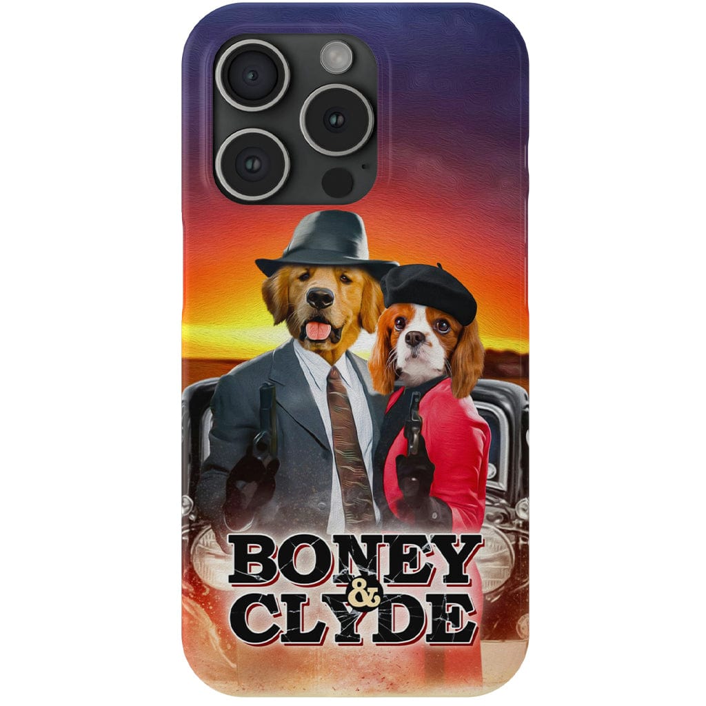 Funda personalizada para teléfono con 2 mascotas &#39;Boney and Clyde&#39;